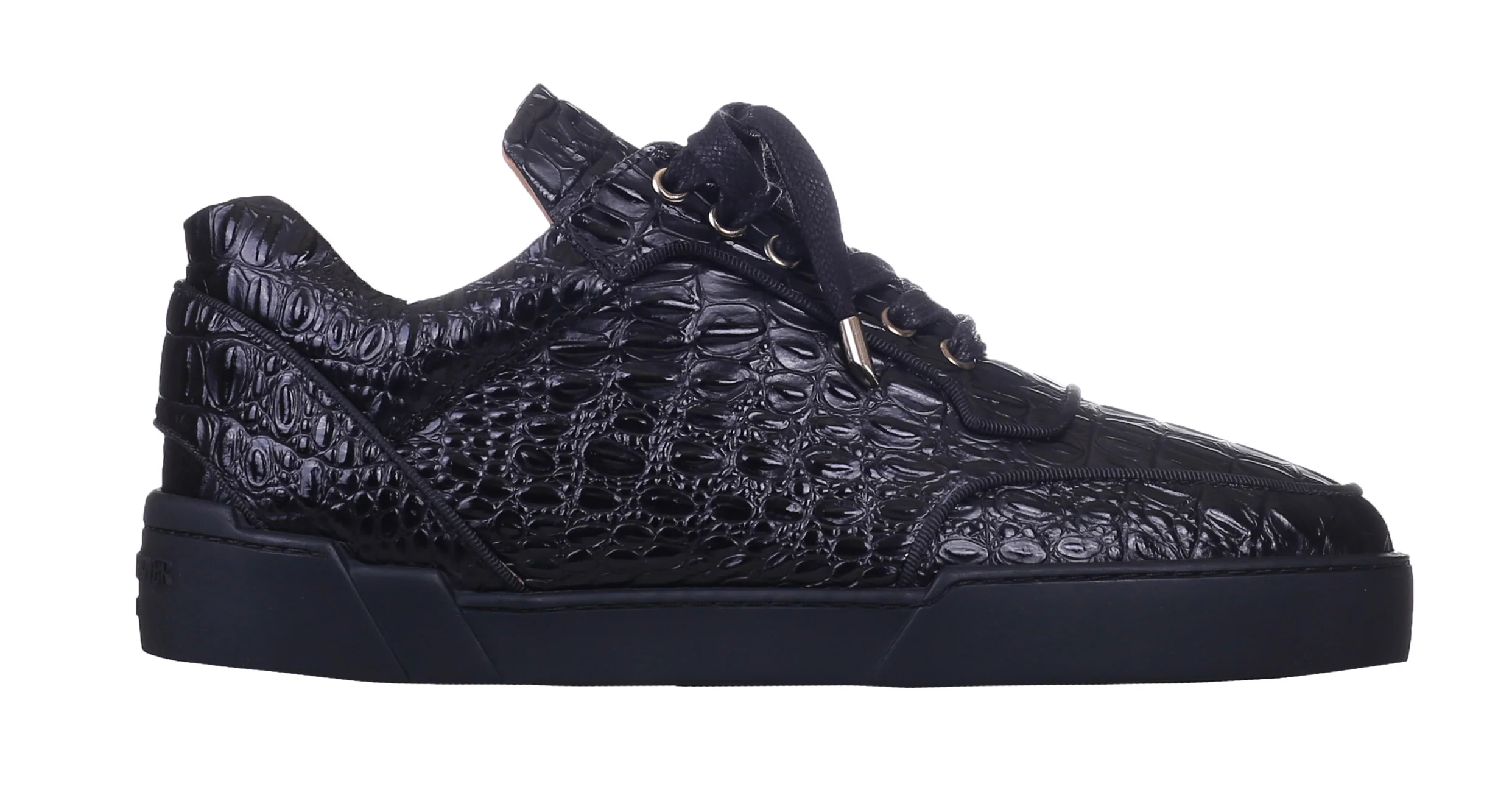 Low-Top ALL BLACK ALLIGATOR EFFECT - Image 2