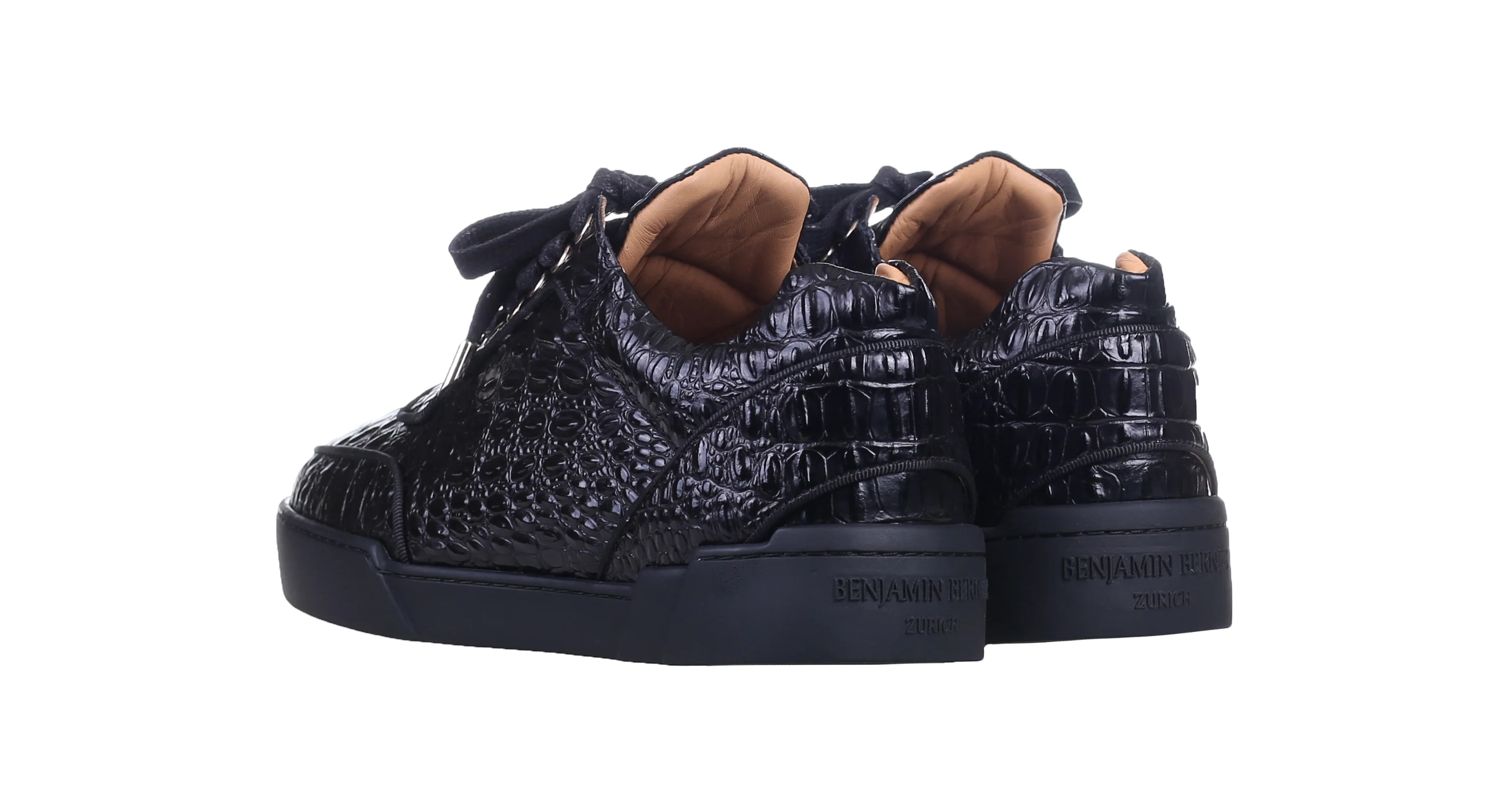 Low-Top ALL BLACK ALLIGATOR EFFECT - Image 3