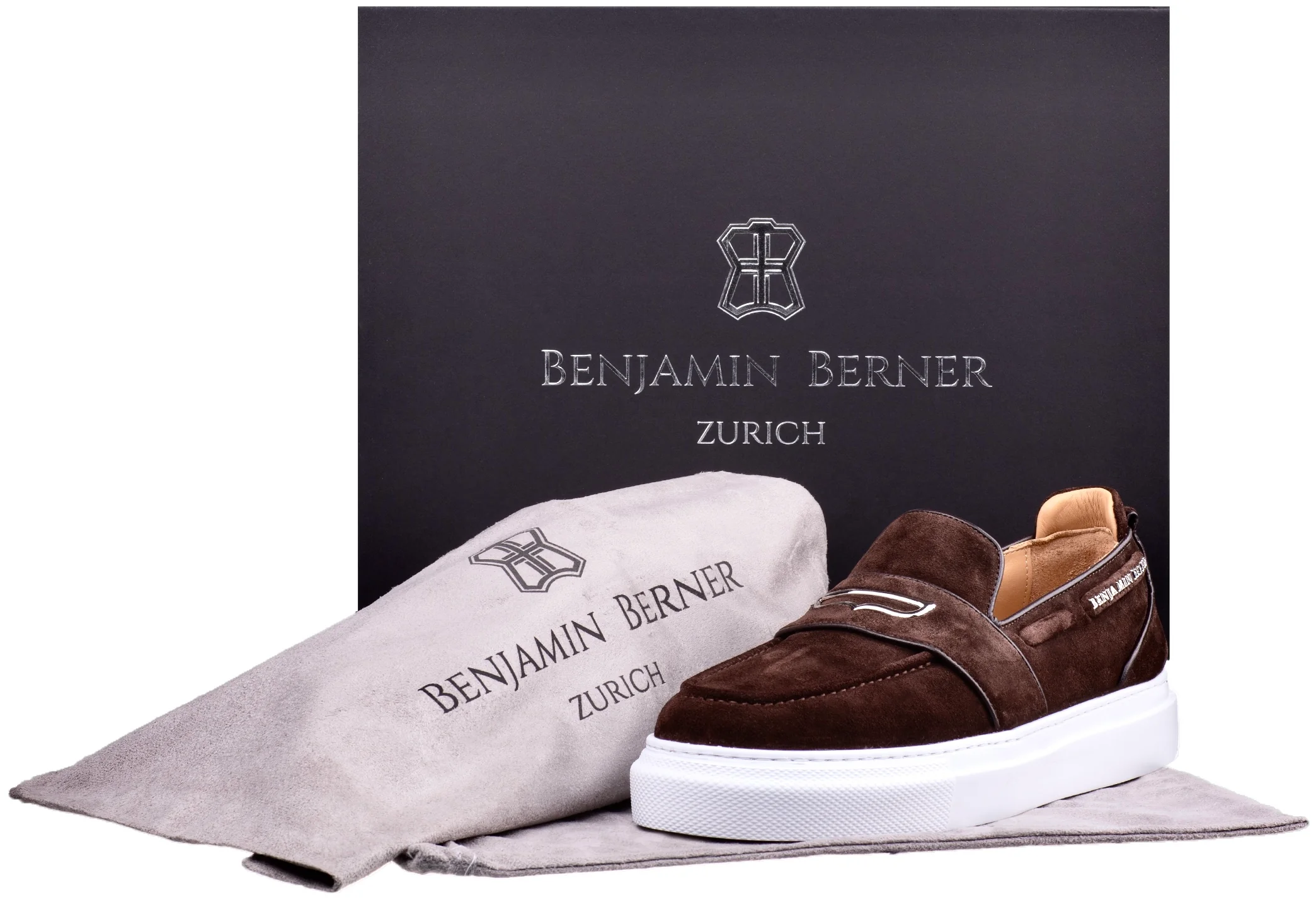 BNJ ENZO BROWN SUEDE PENNY LOAFER - Image 4