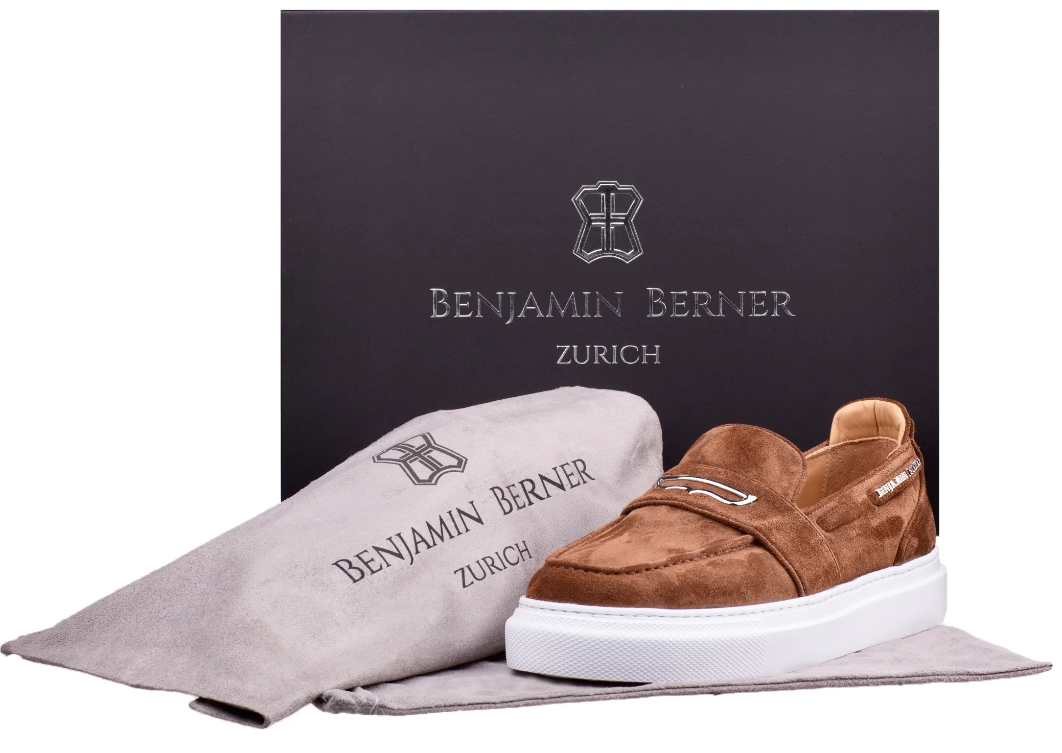 BNJ ENZO CHESTNUT SUEDE PENNY LOAFER - Image 4
