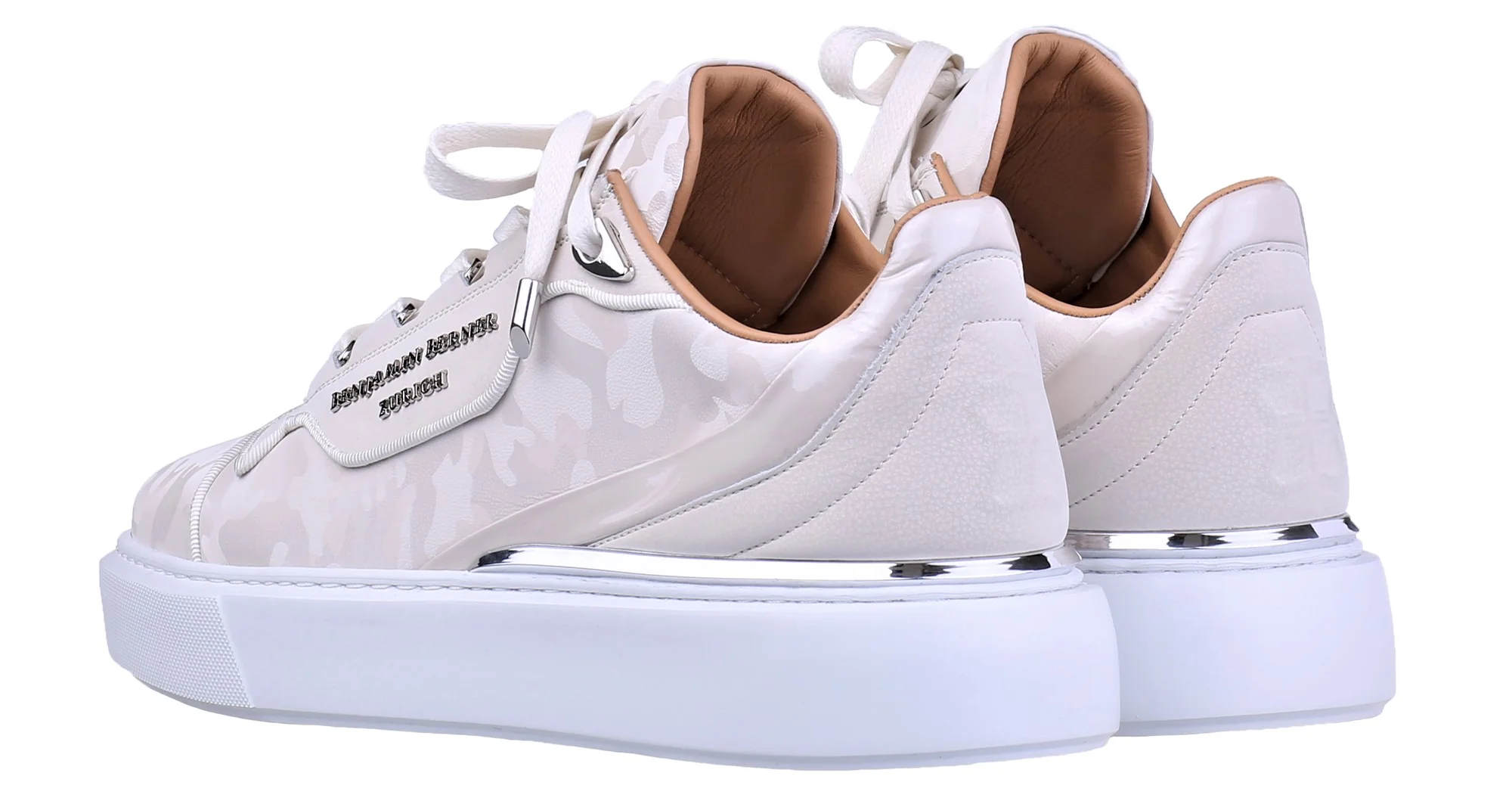 BNJ RAPHAEL Low-Top MARBLE REFLECTIVE CAMOUFLAGE CALFSKIN - Image 3