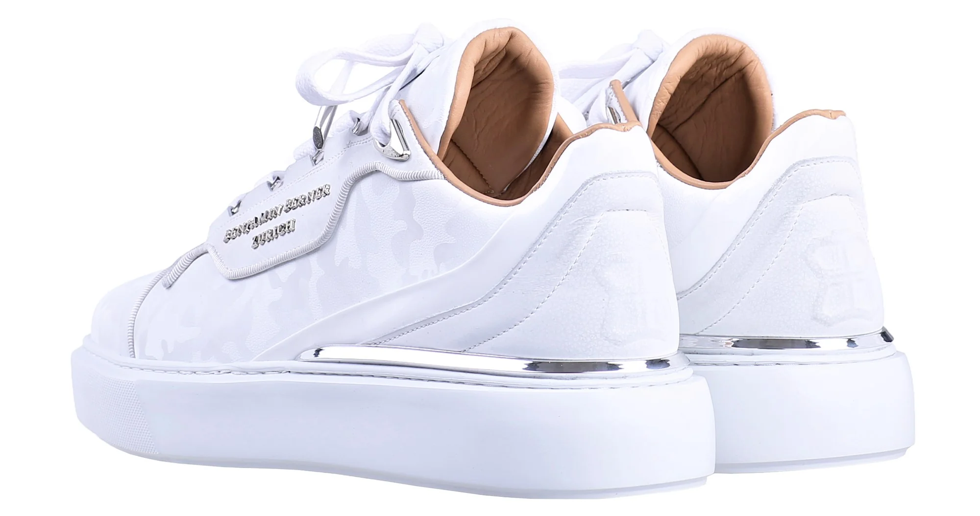 BNJ RAPHAEL Low-Top WHITE REFLECTIVE CAMOUFLAGE CALFSKIN - Image 3