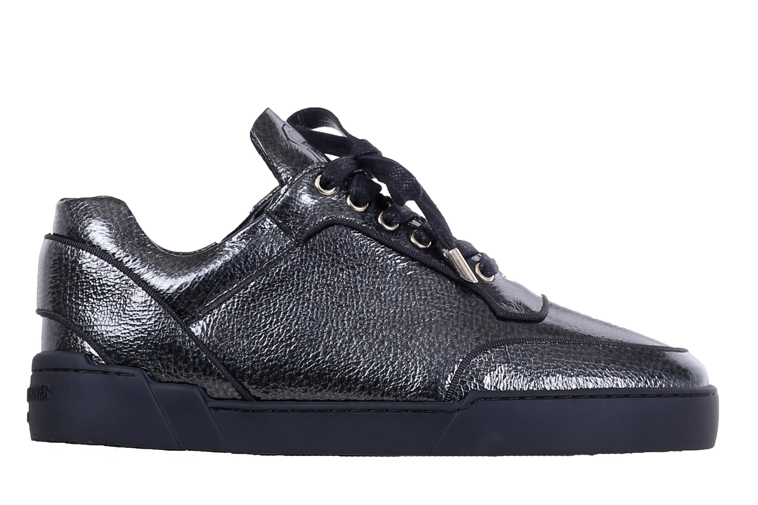Low-Top IRON GREY WASHED PATENT CALFSKIN - Image 2