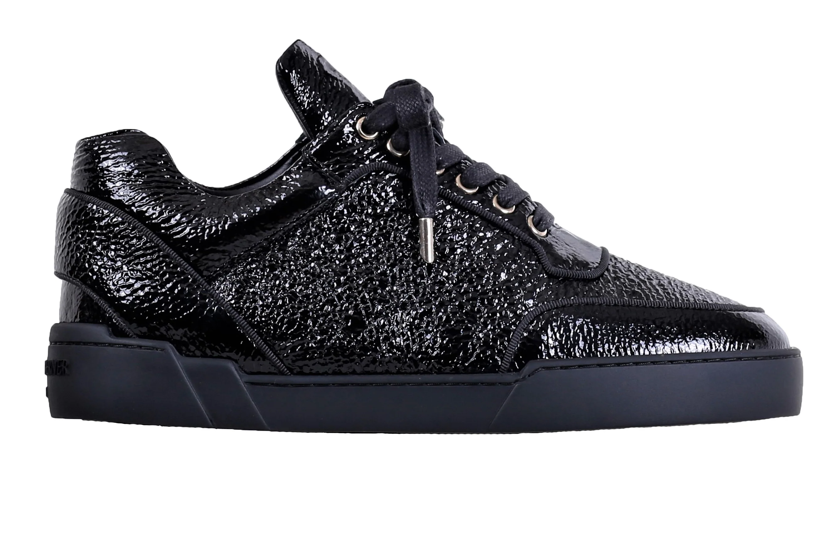 Low-Top ALL BLACK WASHED PATENT CALFSKIN - Image 2